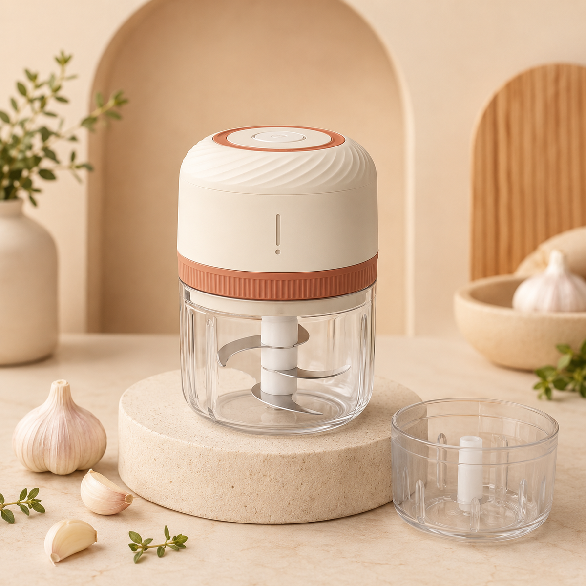 Mini Electric Food Chopper for Garlic, Herbs, Onions & Everyday Kitchen Prep