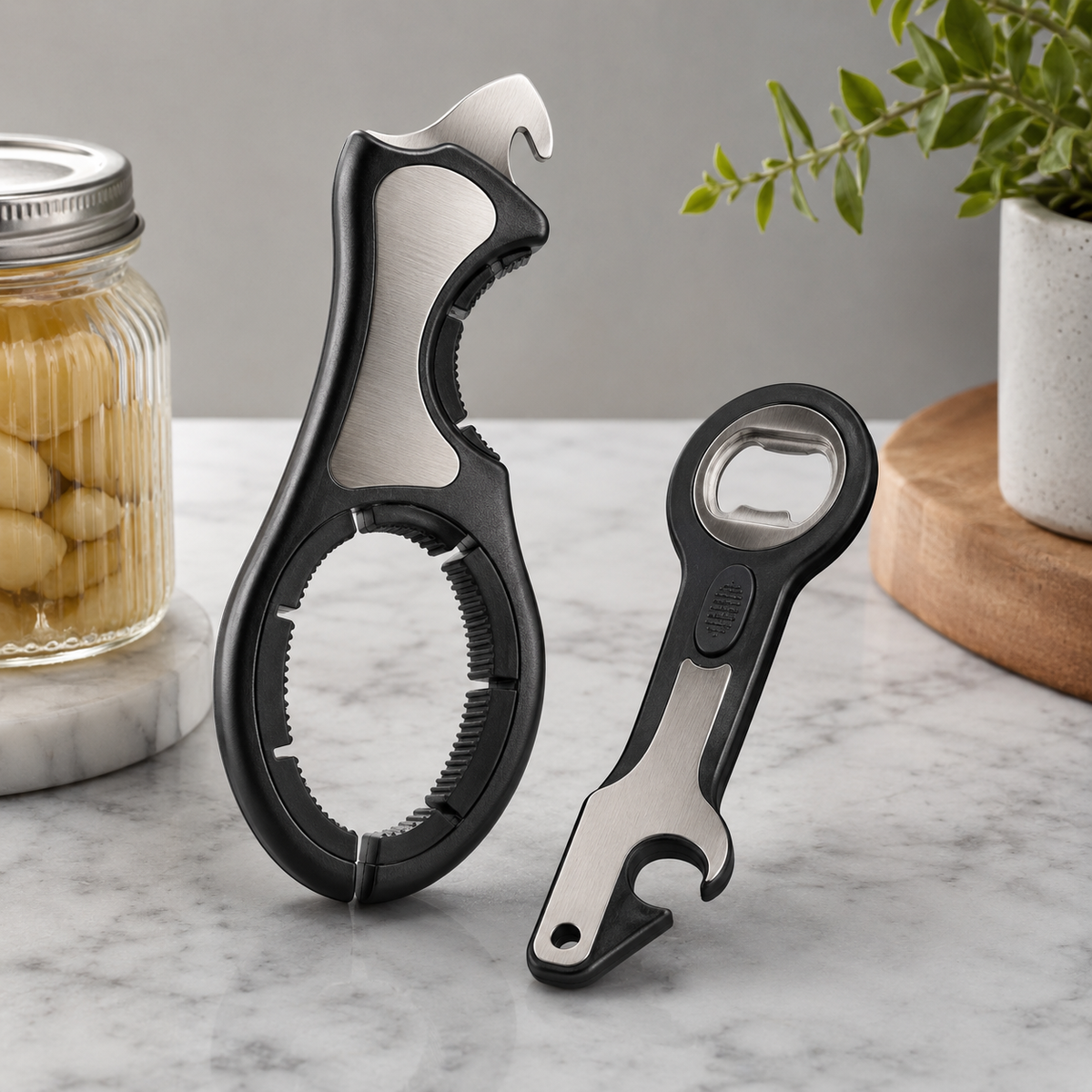 6-in-1 Easy Grip Jar & Bottle Opener Set