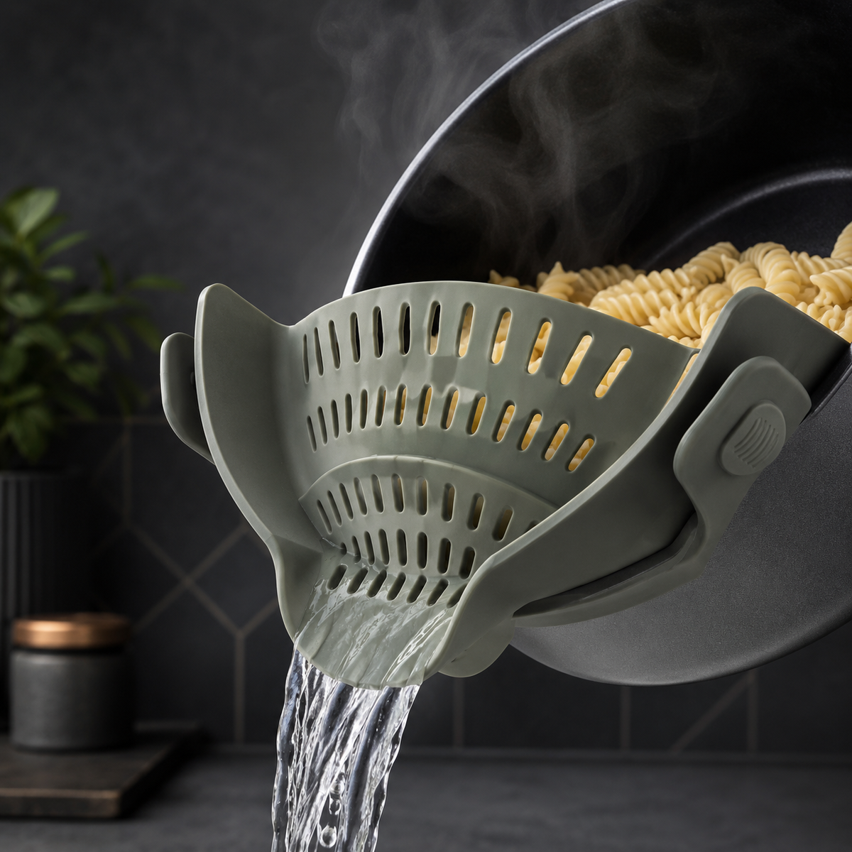 Clip-On Silicone Pot Strainer