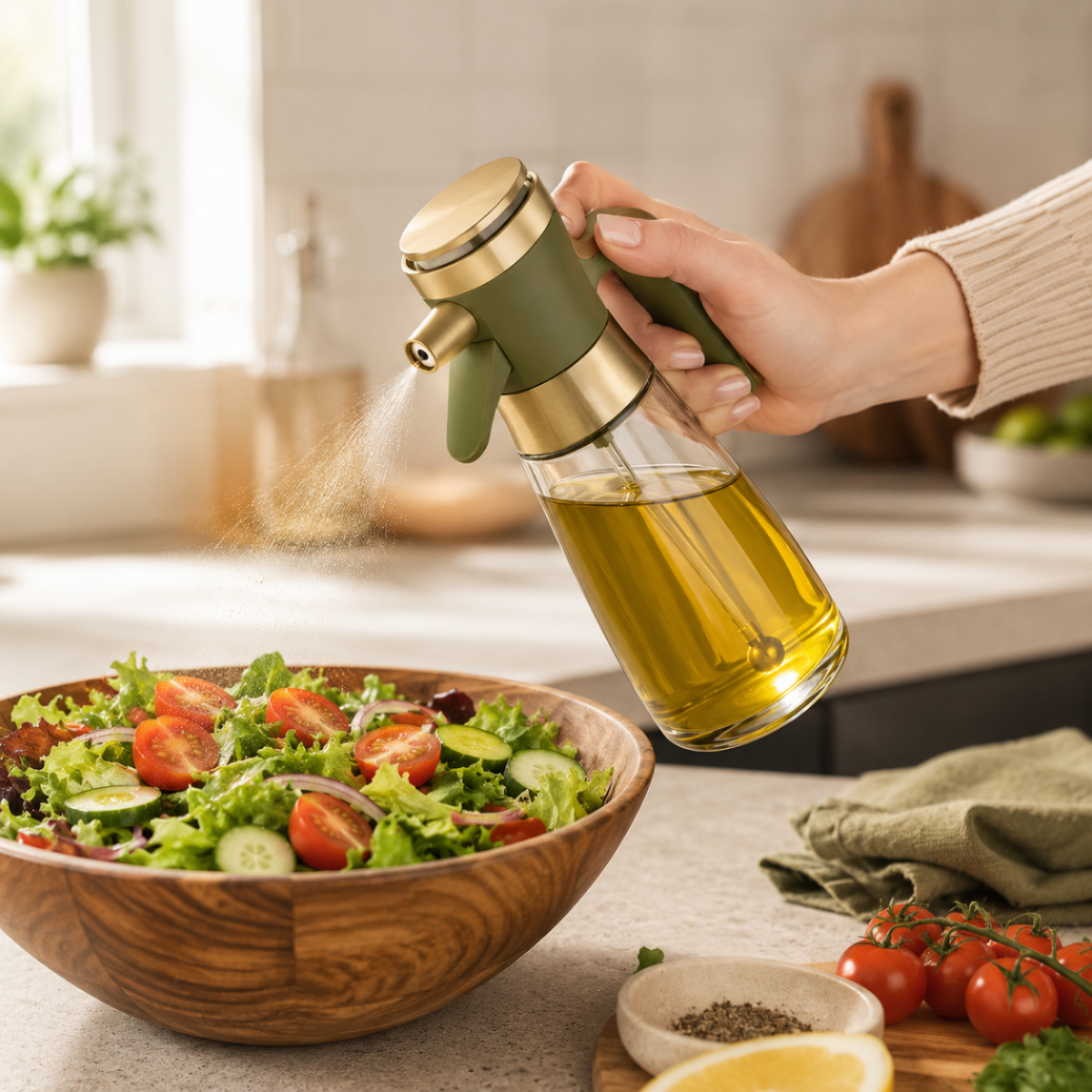 Olive Oil Sprayer Bottle for Cooking, Salads & Everyday Kitchen Prep