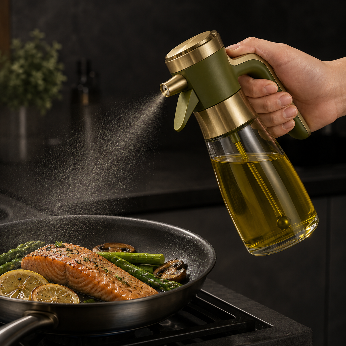 Olive Oil Sprayer Bottle for Cooking, Salads & Everyday Kitchen Prep