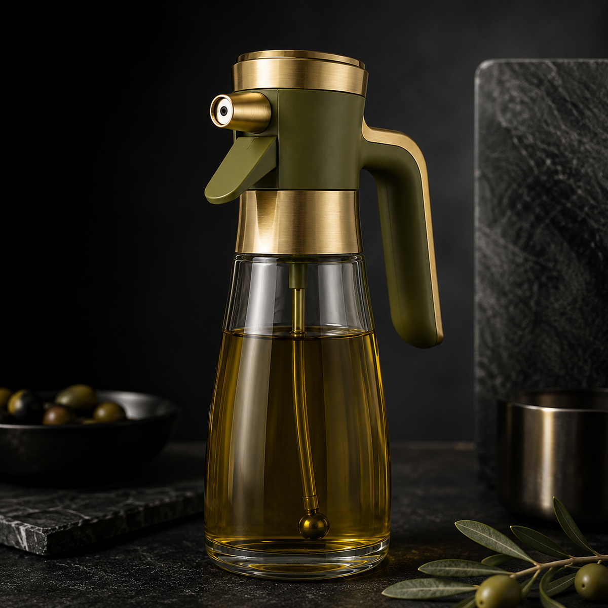 Olive Oil Sprayer Bottle for Cooking, Salads & Everyday Kitchen Prep
