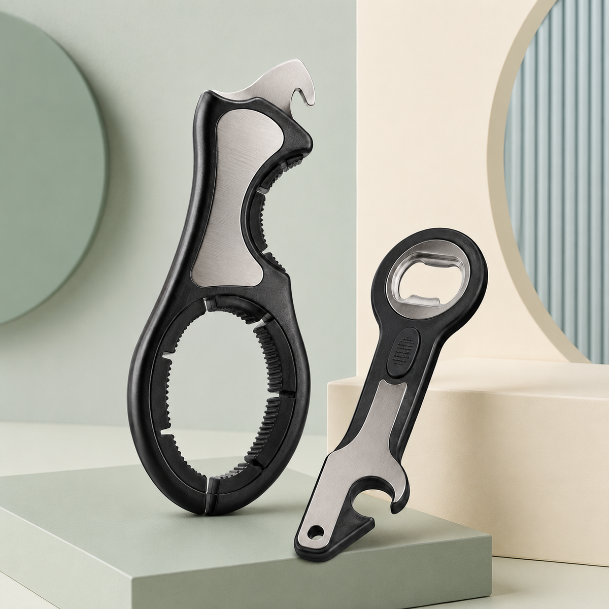 6-in-1 Easy Grip Jar & Bottle Opener Set
