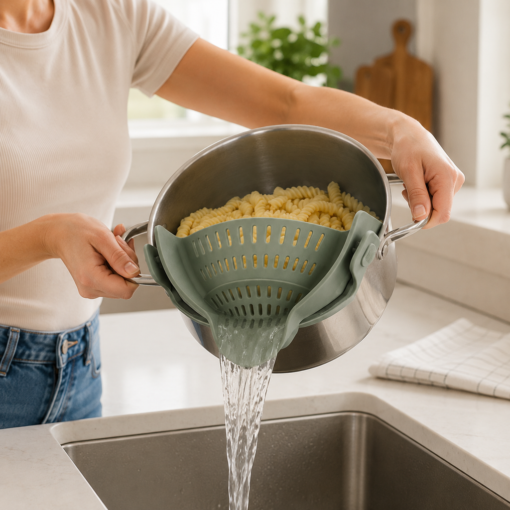 Clip-On Silicone Pot Strainer