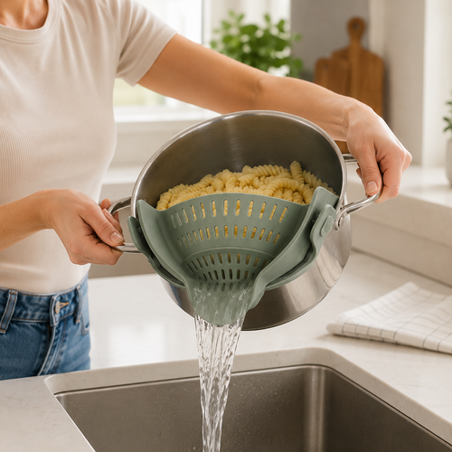 Clip-On Silicone Pot Strainer