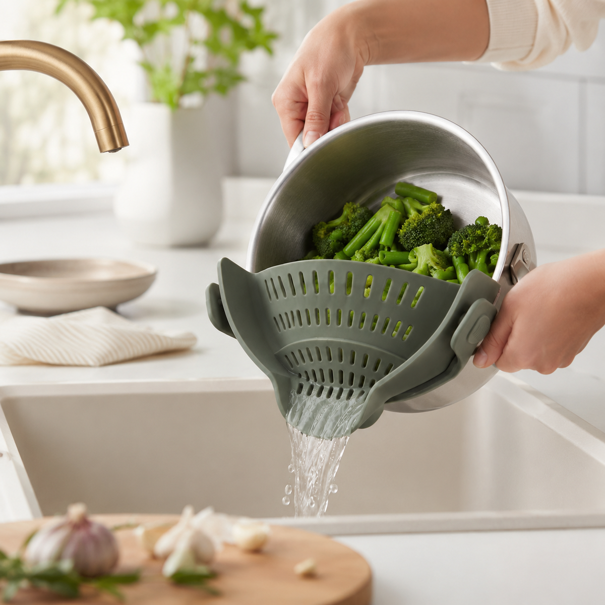 Clip-On Silicone Pot Strainer