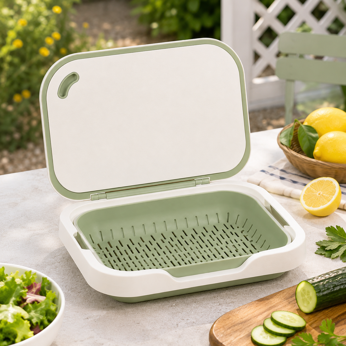 3-in-1 Kitchen Prep, Rinse & Drain Station