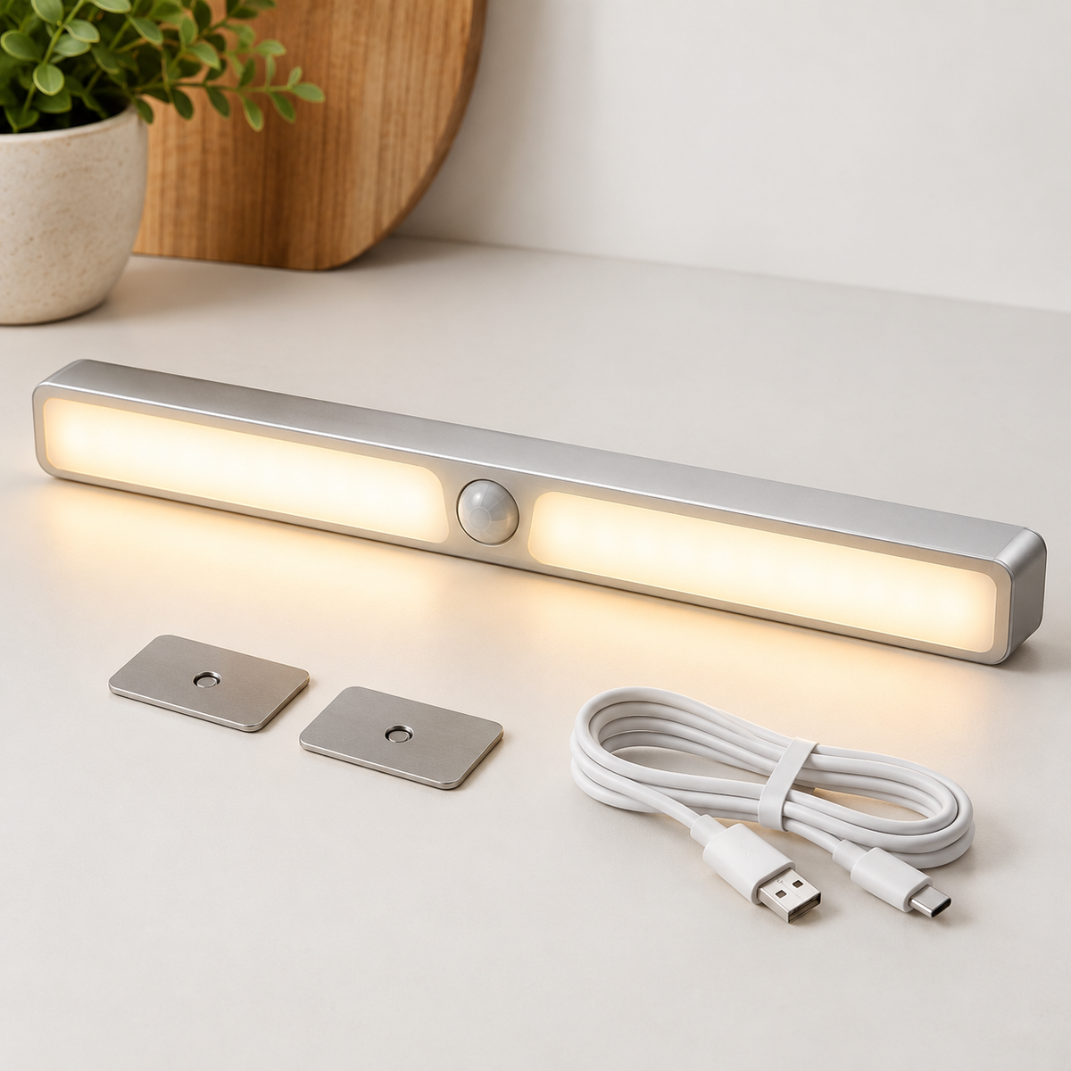 Rechargeable Motion Sensor Under Cabinet Light – Wireless LED Closet & Counter Light
