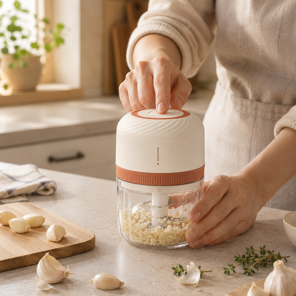 Mini Electric Food Chopper for Garlic, Herbs, Onions & Everyday Kitchen Prep